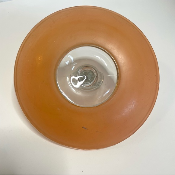 Depression Glass Orange Tidbit Tray - Picture 5 of 6